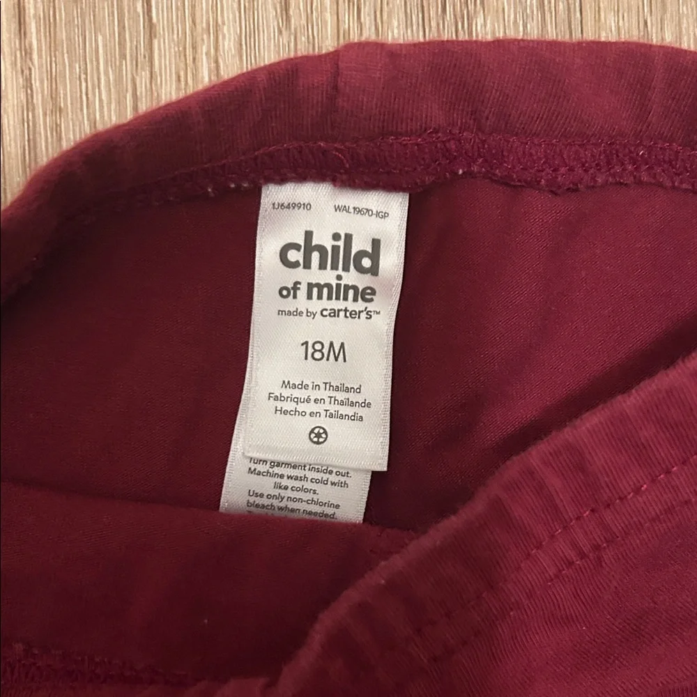 Carters Kids Maroon Leggings